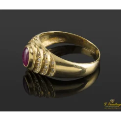 ANILLOS / SORTIJAS Sortija oro amarillo rubi y diamantes