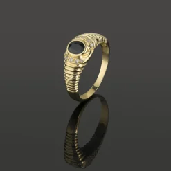 ANILLOS / SORTIJAS Sortija oro amarillo zafiro y diamantes