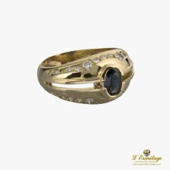 ANILLOS / SORTIJAS Sortija oro amarillo zafiro y diamantes