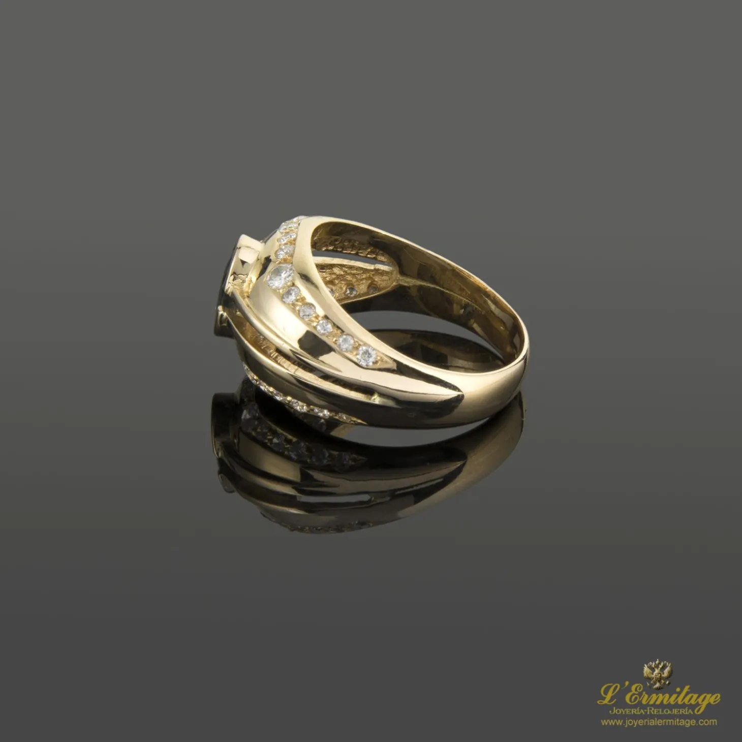 ANILLOS / SORTIJAS Sortija oro amarillo zafiro y diamantes
