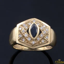 ANILLOS / SORTIJAS Sortija oro amarillo zafiros y diamantes