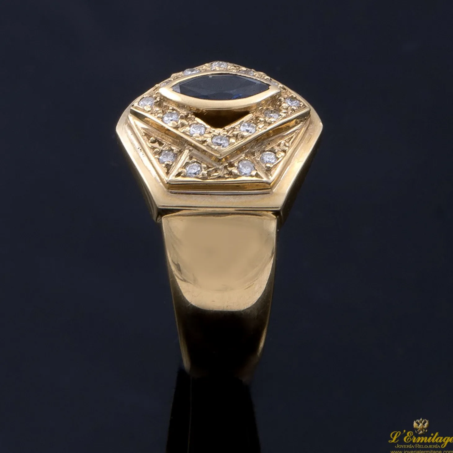 ANILLOS / SORTIJAS Sortija oro amarillo zafiros y diamantes