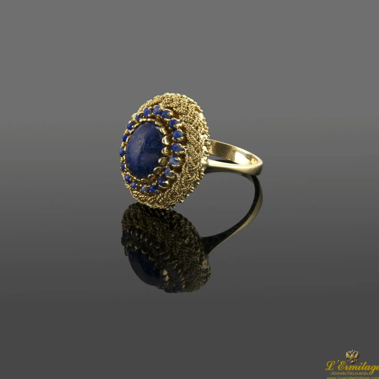 ANILLOS / SORTIJAS Sortija oro amarillo lapislázuli
