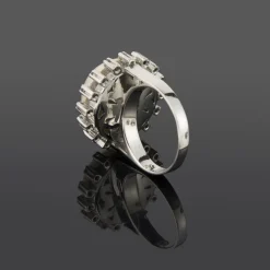 ANILLOS / SORTIJAS Sortija oro blanco media perla y diamantes