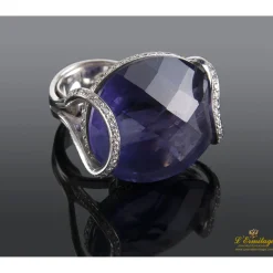 ANILLOS / SORTIJAS Sortija oro blanco amatista y diamantes