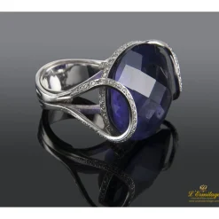 ANILLOS / SORTIJAS Sortija oro blanco amatista y diamantes