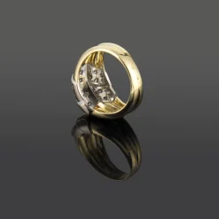 ANILLOS / SORTIJAS Sortija oro amarillo oro blanco y cuajado de diamantes