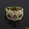 ANILLOS / SORTIJAS Sortija oro amarillo diamantes rubí y zafiros