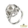ANILLOS / SORTIJAS Sortija oro blanco perla y diamantes.