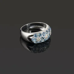 ANILLOS / SORTIJAS Sortija oro blanco aguamarinas y diamantes