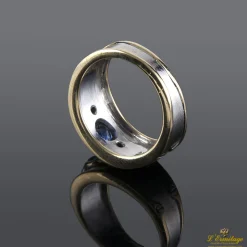 ANILLOS / SORTIJAS Sortija oro amarillo oro blanco zafiro y diamantes