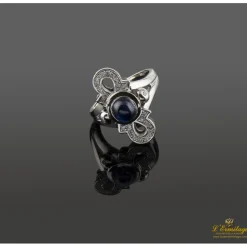 ANILLOS / SORTIJAS Sortija oro blanco zafiro y diamantes