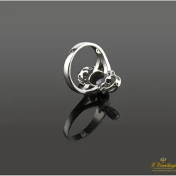 ANILLOS / SORTIJAS Sortija oro blanco zafiro y diamantes