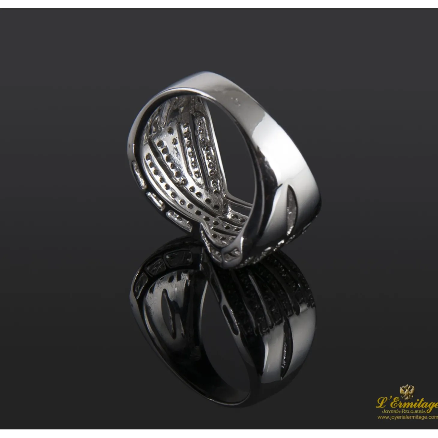 ANILLOS / SORTIJAS Sortija oro blanco y diamantes. Talla nº14.
