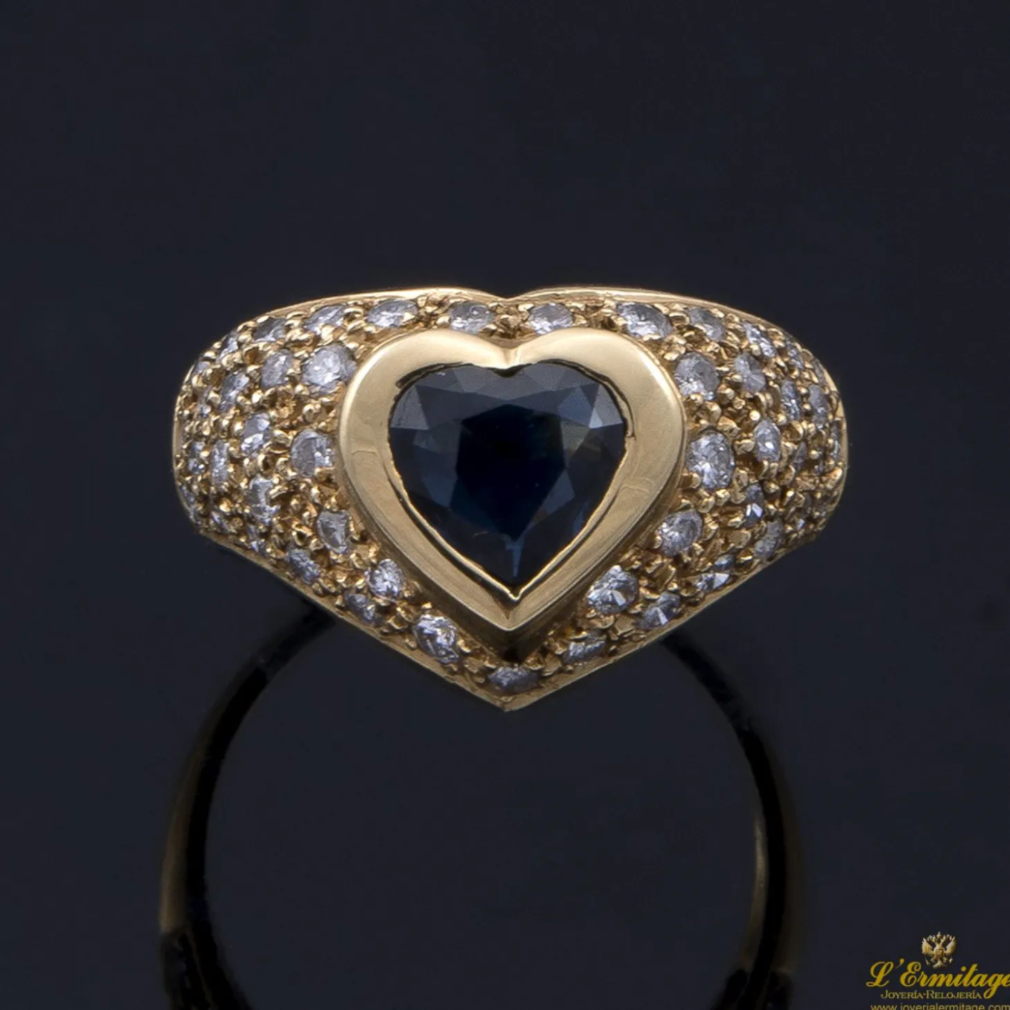 ANILLOS / SORTIJAS Sortija oro amarillo zafiro y diamantes