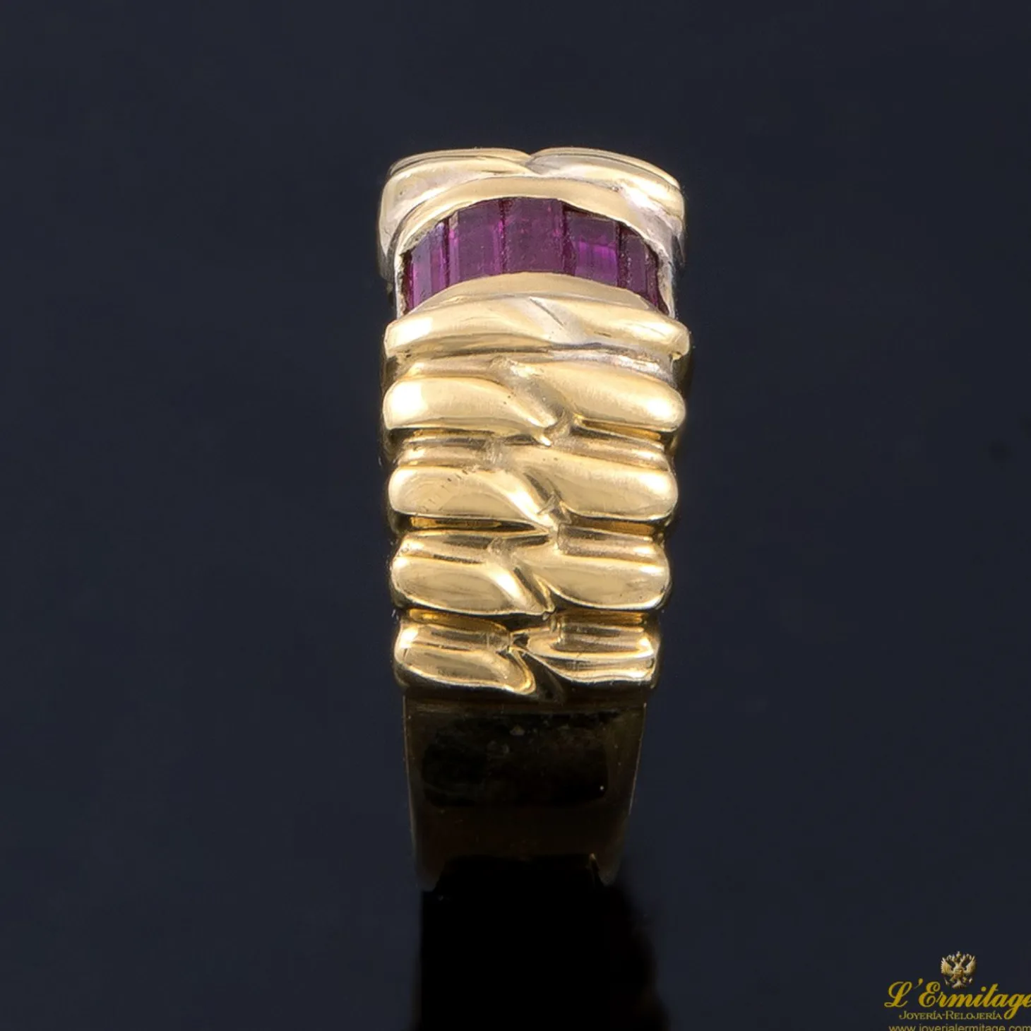 ANILLOS / SORTIJAS Sortija oro amarillo y rubíes