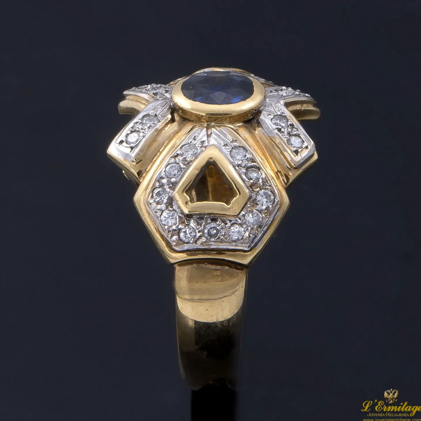 ANILLOS / SORTIJAS Sortija oro amarillo zafiros y diamantes