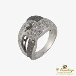 ANILLOS / SORTIJAS Sortija oro blanco con diamantes naturales.