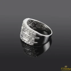 ANILLOS / SORTIJAS Sortija oro blanco y diamantes. Talla nº 12.