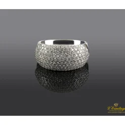 ANILLOS / SORTIJAS Sortija oro blanco y cuajado de diamantes