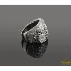 ANILLOS / SORTIJAS Sortija oro blanco diamantes y zafiros