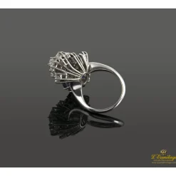 ANILLOS / SORTIJAS Sortija oro blanco zafiros y diamantes