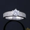 ANILLOS / SORTIJAS Sortija oro blanco y diamantes color g, pureza si2 y peso 0,59 cts.