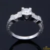 ANILLOS / SORTIJAS Sortija oro blanco y diamantes color g, pureza si1 y peso 0,55 cts.