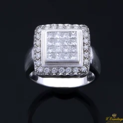 ANILLOS / SORTIJAS Sortija oro blanco y diamantes.