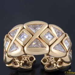 ANILLOS / SORTIJAS Sortija oro amarillo ancha y diamantes.