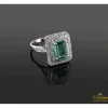 ANILLOS / SORTIJAS Sortija oro blanco esmeralda y diamantes