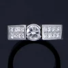 ANILLOS / SORTIJAS Sortija oro blanco y diamantes color g, pureza si1 y peso 0,50 cts.