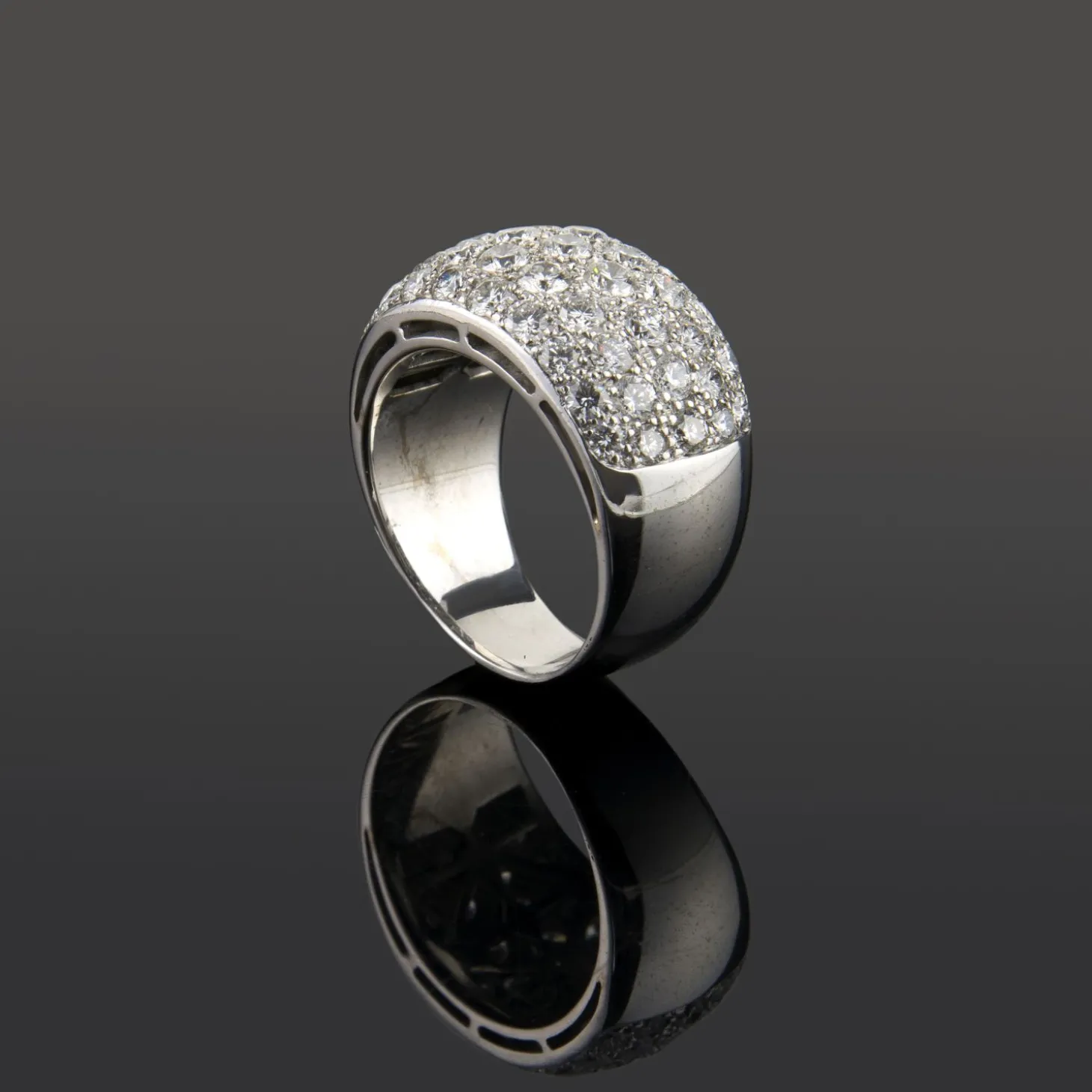 ANILLOS / SORTIJAS Sortija oro blanco con cuajado de diamantes