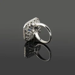ANILLOS / SORTIJAS Sortija oro blanco zafiro y diamantes