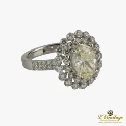 ANILLOS / SORTIJAS Sortija oro blanco y diamantes.