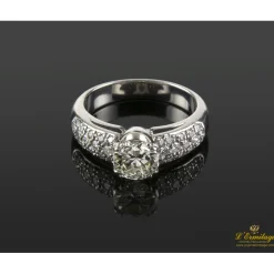 ANILLOS / SORTIJAS Sortija oro blanco y diamantes color l, pureza vvs2 y peso 1,08 cts.
