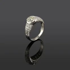 ANILLOS / SORTIJAS Sortija oro blanco y diamantes color l, pureza p1 y peso 1,20 cts.