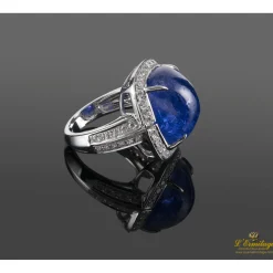ANILLOS / SORTIJAS Sortija oro blanco tanzanita y diamantes.