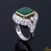 ANILLOS / SORTIJAS Sortija oro blanco esmeralda y diamantes