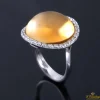 ANILLOS / SORTIJAS Sortija oro blanco y citrino