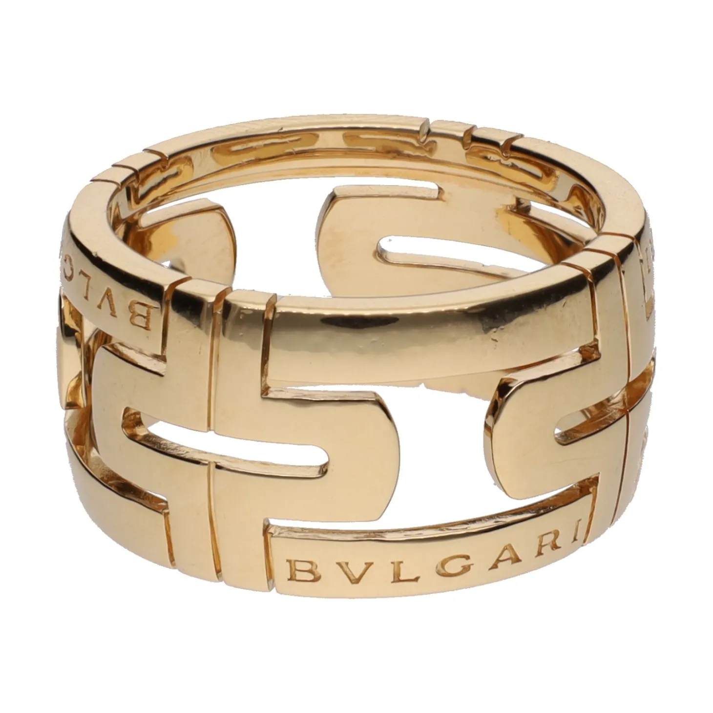 ANILLOS / SORTIJAS Sortija parentesi de bulgari en oro amarillo. Talla 58.