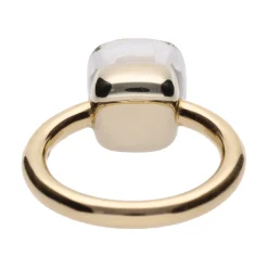 ANILLOS / SORTIJAS Sortija pomellato en oro amarillo con un cuarzo. Talla 9.