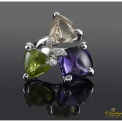 ANILLOS / SORTIJAS Sortija pomellato oro blanco.