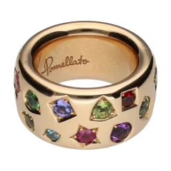 ANILLOS / SORTIJAS Sortija pomellato icónica multicolor en oro rosa. Talla 53.