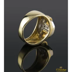 ANILLOS / SORTIJAS Sortija realizada en oro amarillo y oro blanco con motivo de brillantes