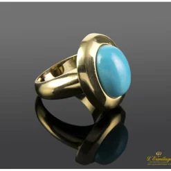 ANILLOS / SORTIJAS Sortija realizada en oro amarillo con una turqueza natural
