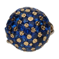 ANILLOS / SORTIJAS Sortija realizada en oro amarillo y zafiros. Talla 15.