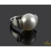 ANILLOS / SORTIJAS Sortija realizada en oro blanco con una perla y brillantes