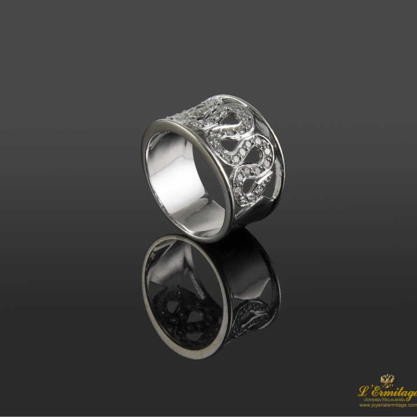 ANILLOS / SORTIJAS Sortija realizada en oro blanco y brillantes
