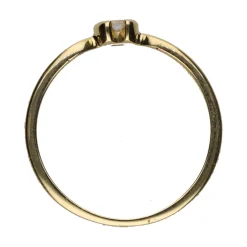ANILLOS / SORTIJAS Sortija solitario en oro amarillo y brillantes. Talla 15.
